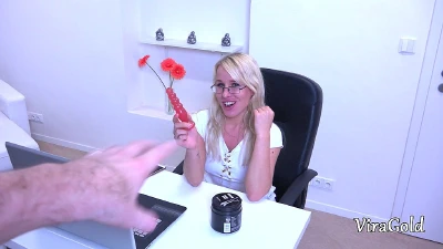 Blonde Milf Fucked Her Worker In The Office